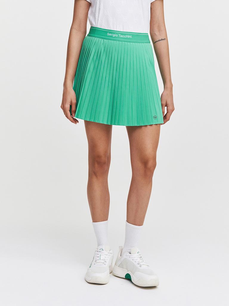 SERGIO TACCHINI Женская плиссированная юбка из плетеной козьей шерсти (Л.Зеленый)