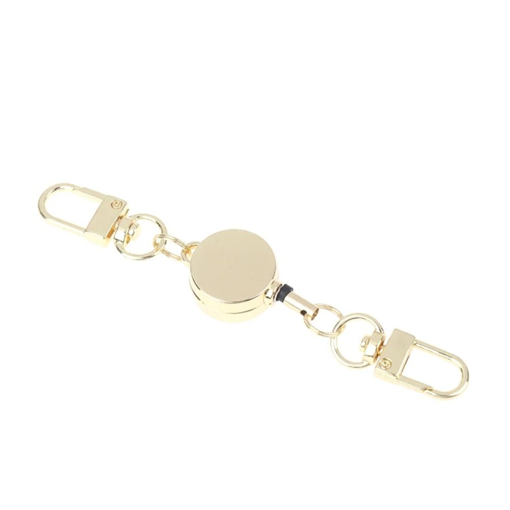Easy-to-pull Buckle Elastic Keychain Anti-theft Sporty Retractable Key Ring  Yoyo Ski Pass ID Card