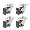 4PCS Furniture Caster 1 Inch / 2 Inch Soft Rubber Universal Wheel Swivel Caster Roller For Platform Trolley Accessory Furniture