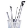 Eco-Friendly Colored Transparent Hard Tip Straws - Individually Wrapped, Disposable, Straight, Thin, for Soy Milk and Juice