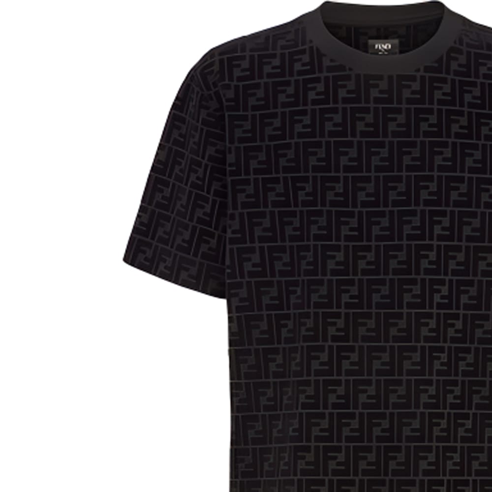 FENDI T Shirt Men's Black Brown FY0936A7D5F0ABB