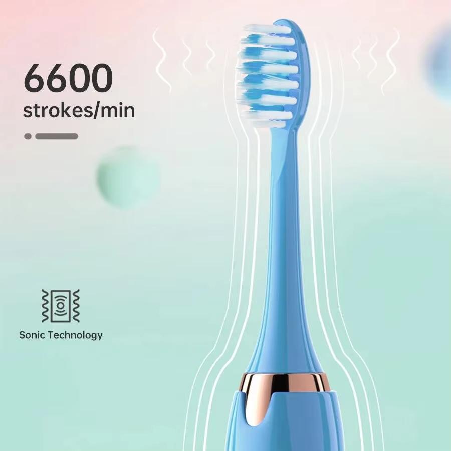 Electric Sonic Toothbrush 5 Speed Mode Soft Hair USB Rechargeable Waterproof Ultrasonic Whitening Tooth Brushes Replacement Head