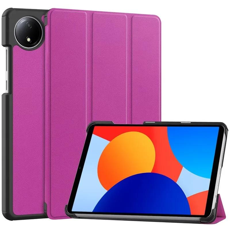 Чехол для Xiaomi Redmi Pad SE 8.7 2024, новый чехол-подставка из искусственной кожи с тремя складками, чехол-подставка для планшета, чехол для redmi pad se 8.7 дюймов, умный чехол