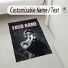 Personalized Crystal Velvet Carpet,Harry Styles Custom Printed Name, Plush Area Rug For Home Indoor Decor
