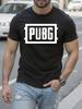 PUBG Графическая футболка Графическая футболка - Черная Повседневная Круглый Н...