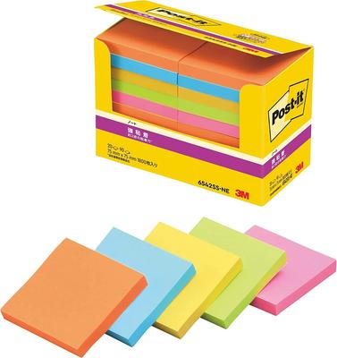 Липкий сильный клейкий неоновый 75 x 75 90 листов x 20 блокнотов Post-it, заметки, цветной, мм, книги, 6542SS-NE