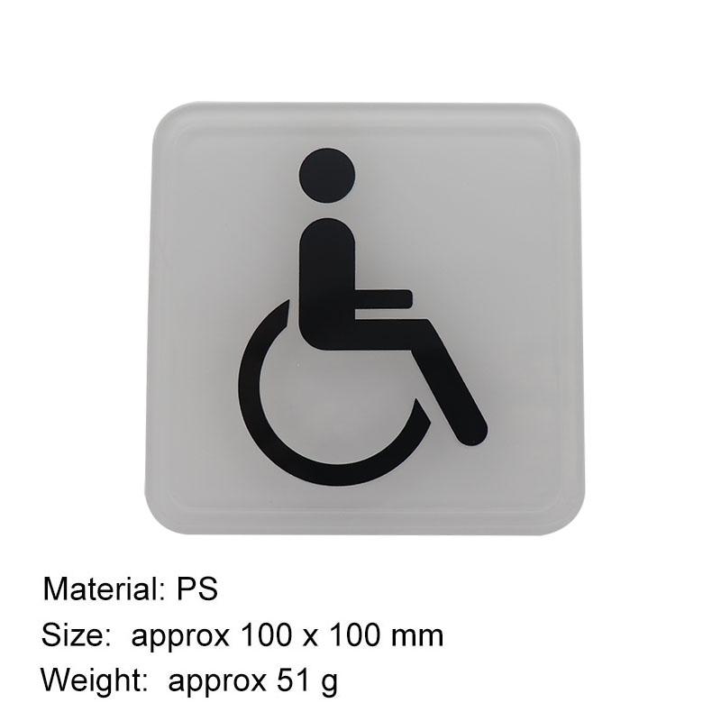 Disability Disabled Attention Security Handicap Plaque Signage Acrylic Signs Sticker Public Place Wall Stickers for Hotel Shoppe