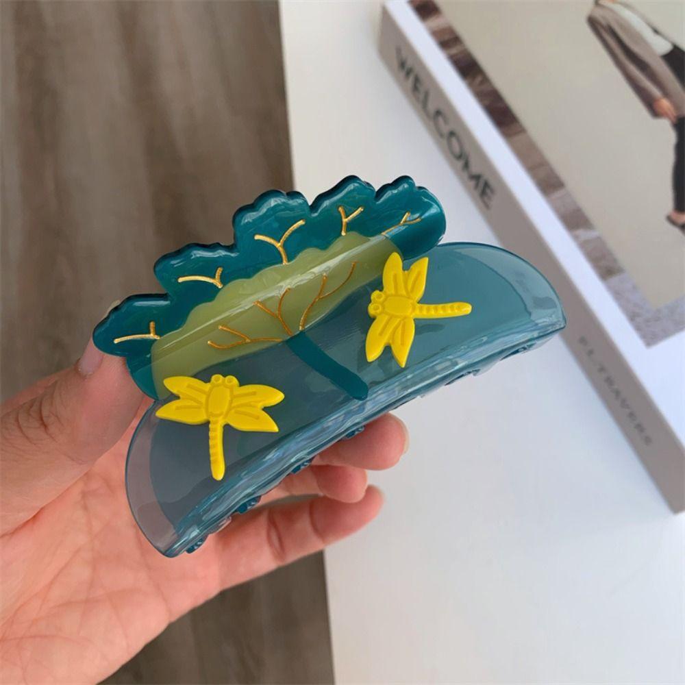 Acetic Acid Ocean Series Hair Claw Korean Style Geometry Shark Clip Shell Hair Claw Vacation