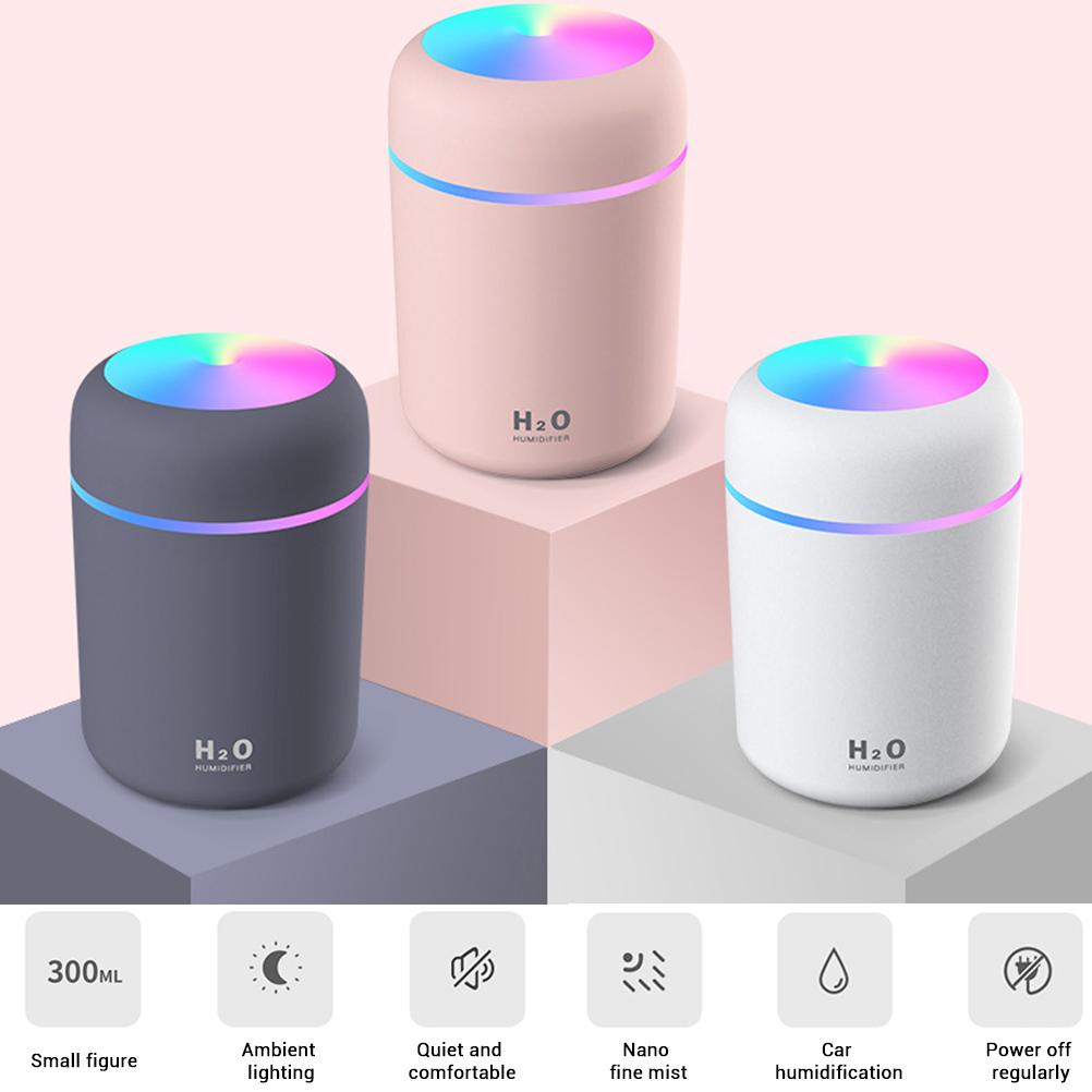300ML Mini USB Humidifier with Night Light Mist Humidifier Air Humidifier For Room Office Desk