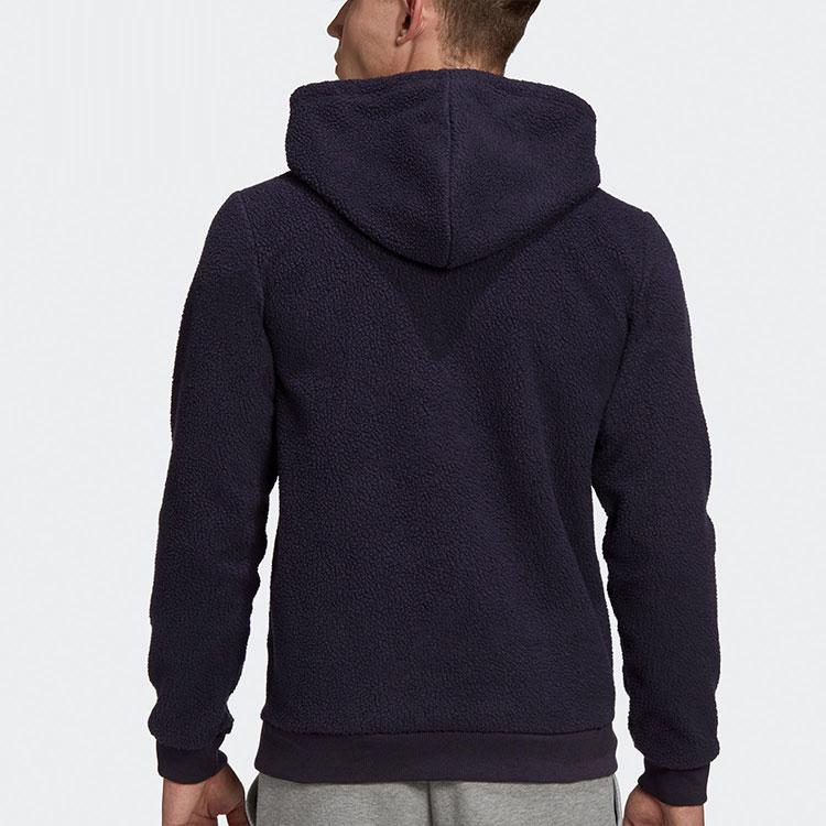 Adidas Толстовка с капюшоном из цельного флиса MH Winter BOS с вышитым логотипом, черная GC7298