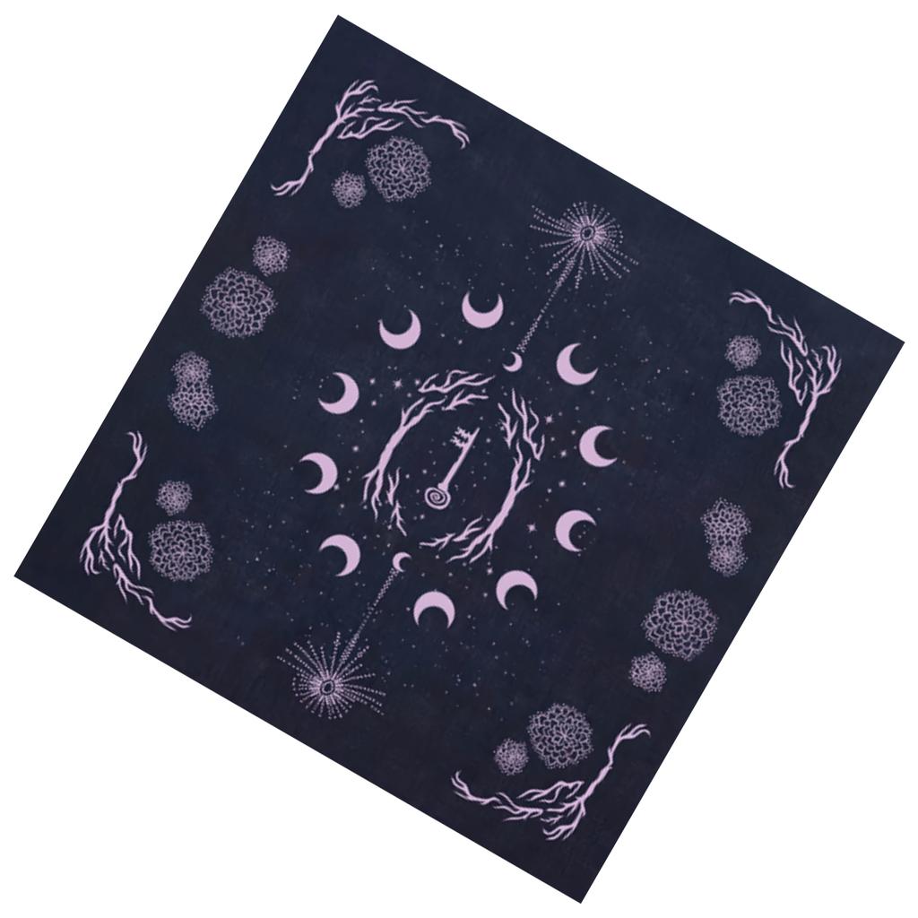 Коврик для гаданий с маятником квадратной формы, алтарная скатерть, коврик для настольных игр, коврик для карт, руническая скатерть, таинственный коврик для настольных игр