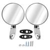 Car Door Side Mirrors Manual Folding Silver Zinc Alloy Chrome Plating 2802834 for Belvedere Fury