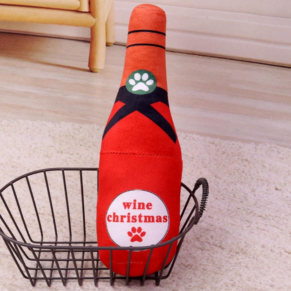 Интерактивные игрушки для собак в форме бутылки, жевательные со звуком, пищащие, товары для питомцев, забавная игрушка для питомца, жевательная игрушка для чистки зубов