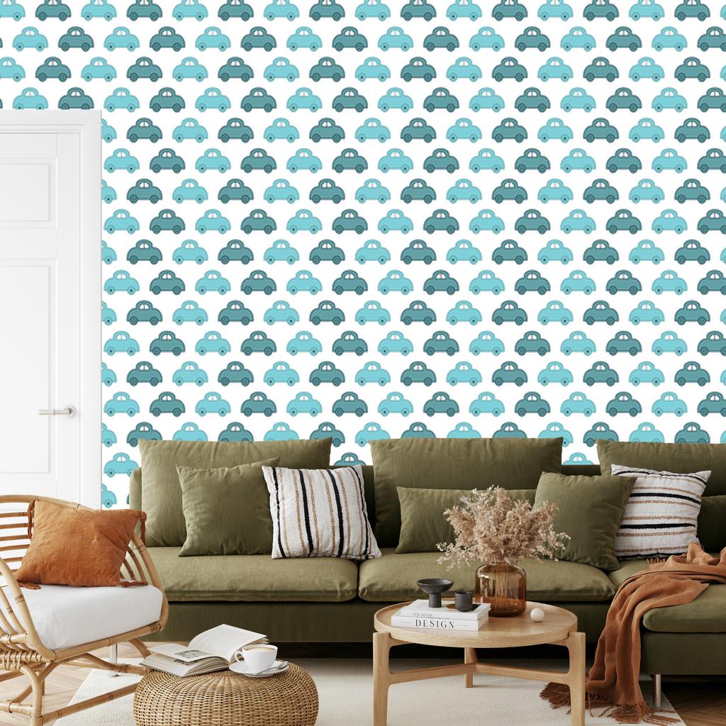 Blue Cars Wallpaper for Living Room and Bedroom 50x1000
