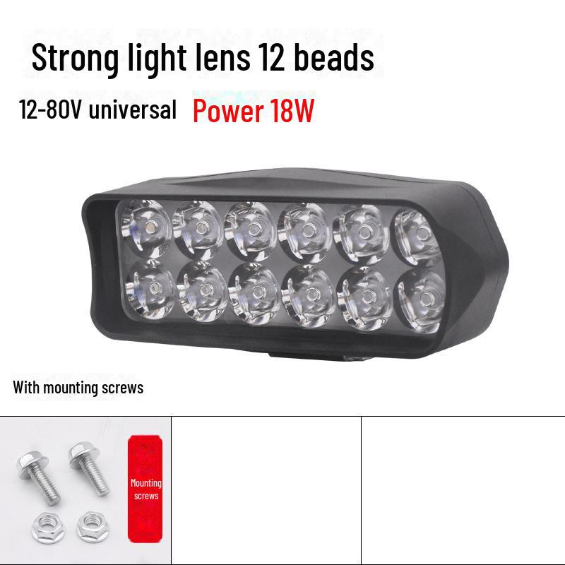 Суперяркий светодиодный прожектор 12 В-60 В для электромотоциклов и трехколесных аккумуляторных автомобилей