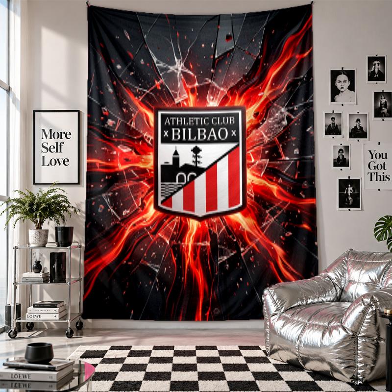 Athletic Bilbao Football Wall Tapestry Home Decor Wall Hanging Cloth for Bedroom Living Room Background