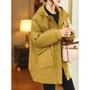 Women's Autumn and Winter Plus Size Thickened Velvet Hooded Outerwear Loose Thin Section Warm Jacket