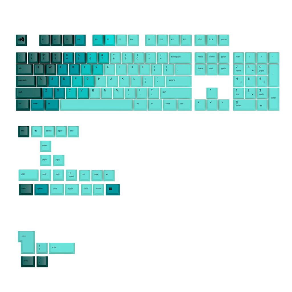 Glorious GPBT Gradient Keycaps - Rainforest - US - Retail GLO-KB-ACC-KC-GPBT-GR-RFO-US KB0869