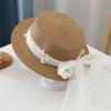 Spring Summer Summer Straw Hat Pastoral Style UV Protection Cap Fashion Wide Brim Sun Hat  Travel