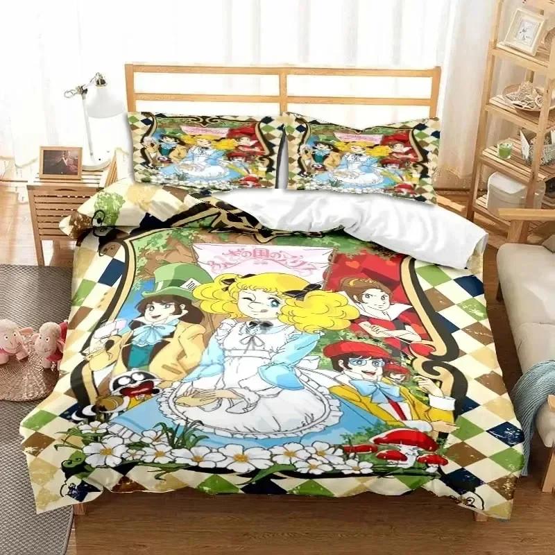 Manga Candy Candy Bedding Set Duvet Cover Bed Set Quilt Cover Pillowcase Comforter King Queen Size Boys Adult Bedding Set