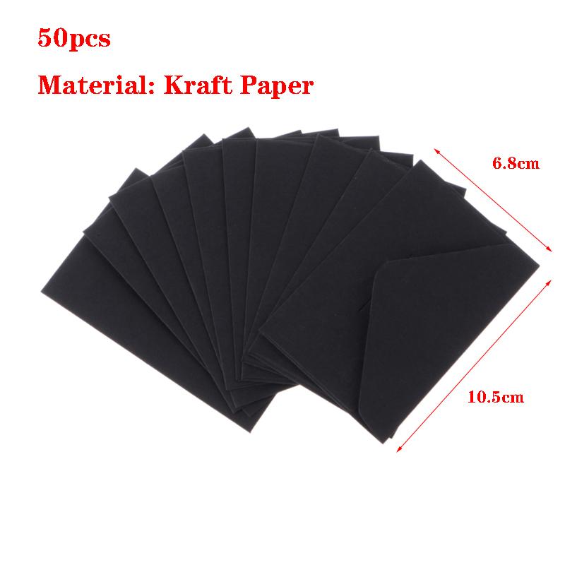 50 шт./лот черно-бело-красные конверты из крафт-бумаги в винтажном европейском стиле для визитных карточек и приглашений