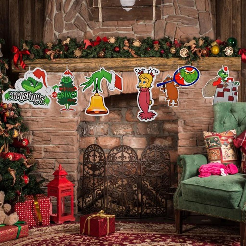 24 упаковки. Рождественский декоративный кулон G-rinch. Украшение рождественской елки, как украсть Рождество и подарки, рождественские подвесные украшения.