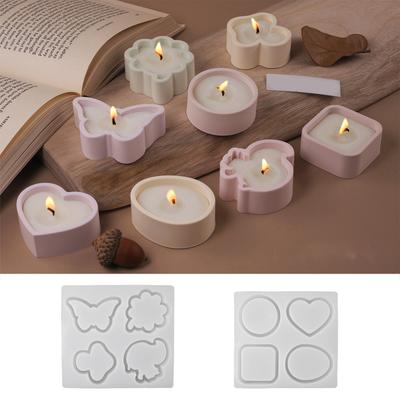 Гибкая силиконовая форма для свечей в рождественских чашках, портативный аксессуар для ежедневного использования в рукоделии и декорировании