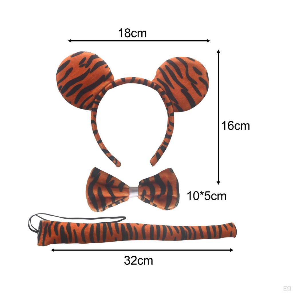 Костюм тигра на Хэллоуин, украшение для косплея, обруч для волос, повязка на голову для сценических представлений, карнавальный год