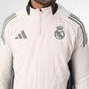 Adidas Футболка Real Madrid Tiro 24 Winterized с принтом логотипа, воротником-молнией, облегающая, с длинным рукавом, мужская, светло-фиолетовая IT5141