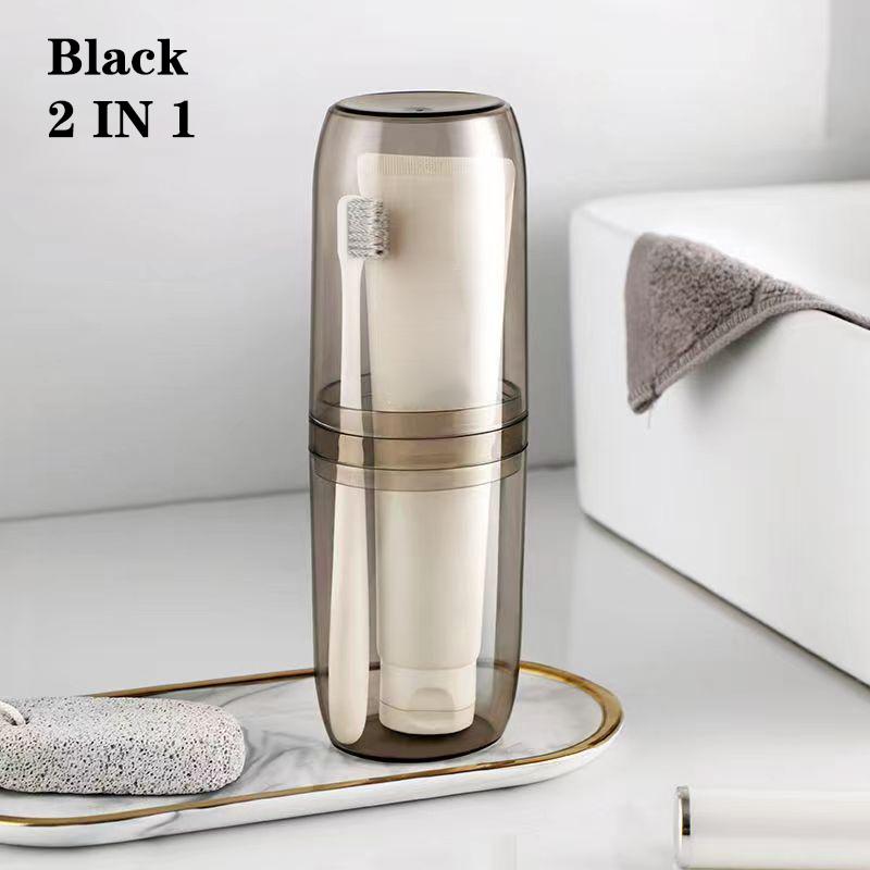 Коробка для хранения зубных щеток на 2/4 стакана, портативный стакан для полоскания рта, коробка для хранения зубной пасты, дорожные туалетные принадлежности, портативный стакан для зубной щетки