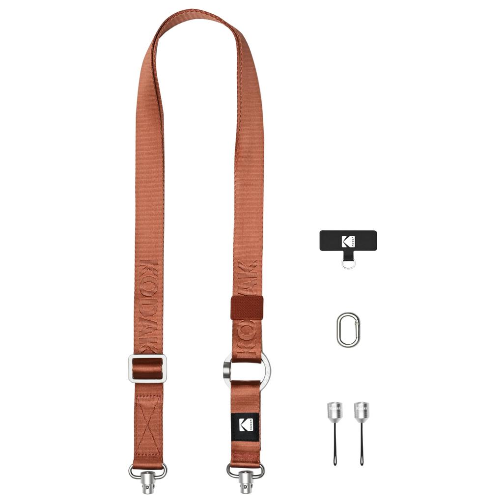 KODAK Camera Strap Quick Durable Metal Easy To Adjustable for SLR Compact and Unisex Multi-Purpose (Burgundy) - Release, Lightweight, Swivel, Use,