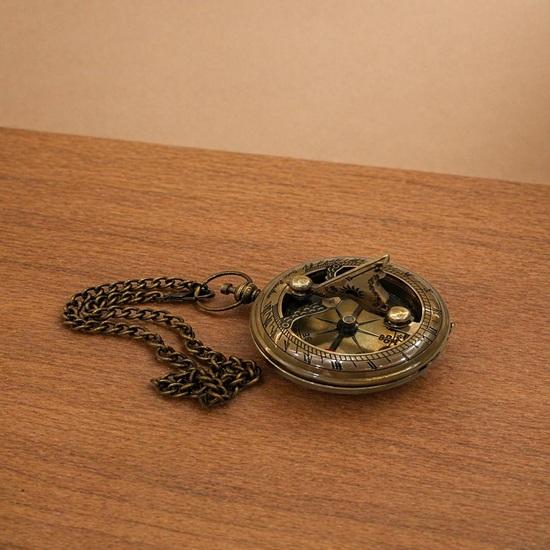 Brass Pocket Compass with Leather Case 5.08 cm Nautical Navigation Tool Handmade Gift Item