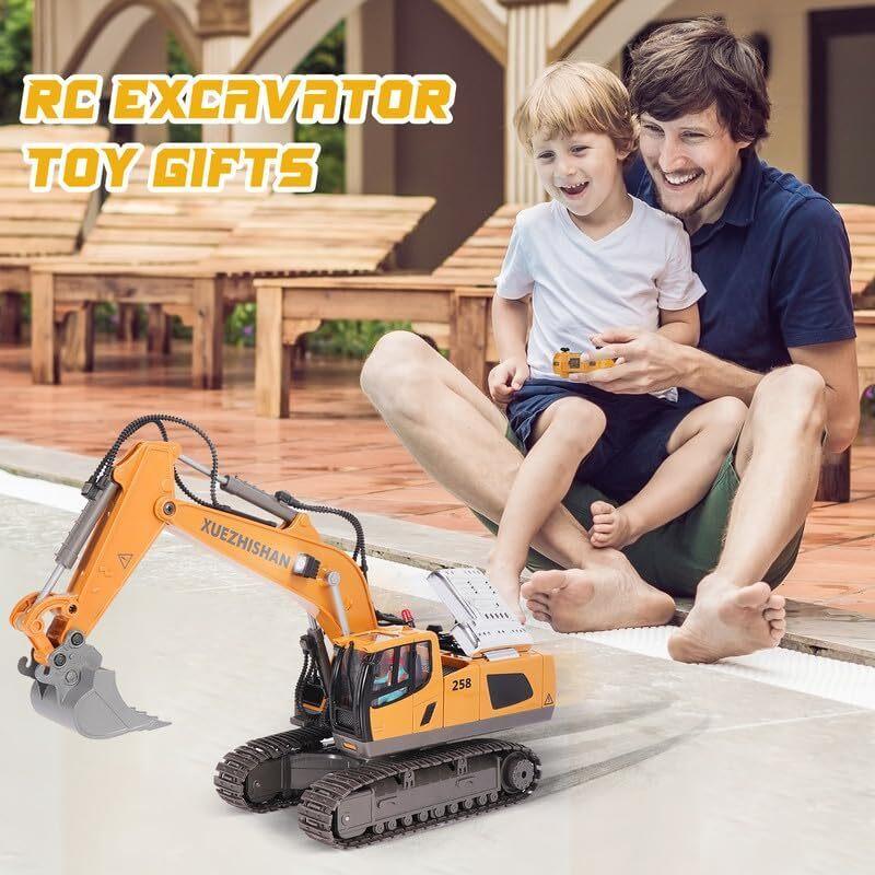 Remote Control Excavator Toy for Kids Remote Control with Light and Music