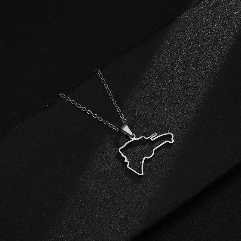 Золотой Эмалированный Подвеска-Ожерелье с Картой Доминиканской Республики Посеребренная Для Женщин Мужчин Флаг Доминики Ювелирные Изделия