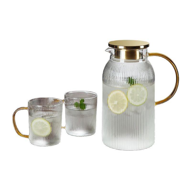 TLAKEHO Glass Water Pitcher