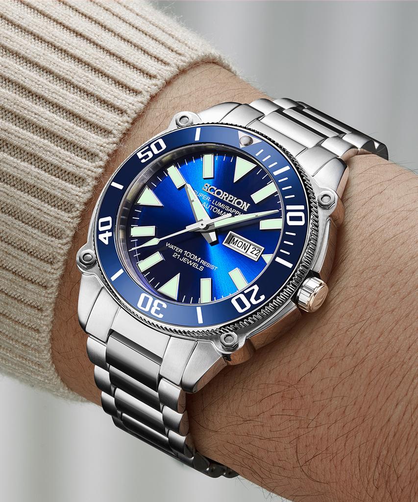 Seukolpion 100M Water Resistance Diver Automatic Watch Sp3494M-Bu