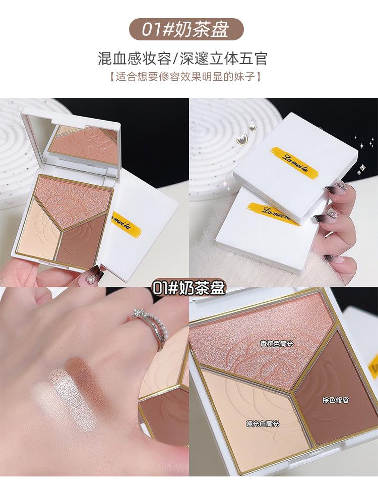 In 1 Highlighter Contour Palette Matte Shimmer Blush Eyeshadow All In One Makeup Palette