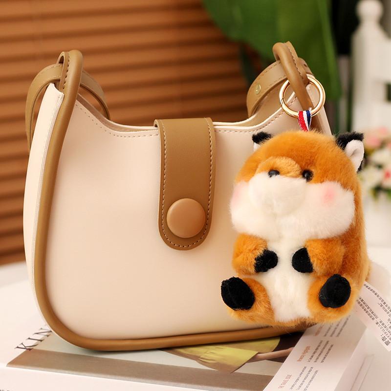 Cute And Fluffy Plush Animal Character Keychain Ideal For Bag Charm And Gift