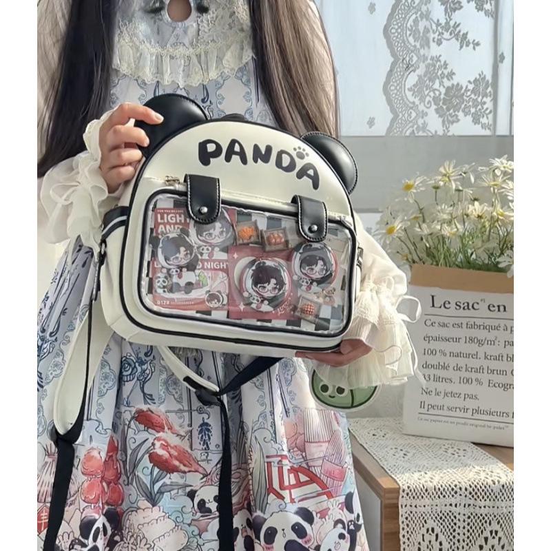 Новый оригинальный студенческий рюкзак Ита большой вместимости с милым аниме-значком панды