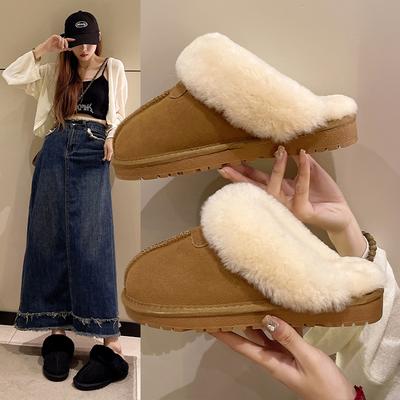 Мода 2025 Зимние Женские Теплые Снежные Ботинки из Короткого Плюша Повседневная Обувь Новые Замшевые Меховые Ботильоны Челси На Плоской Подошве Платформа Женская Обувь Ботас