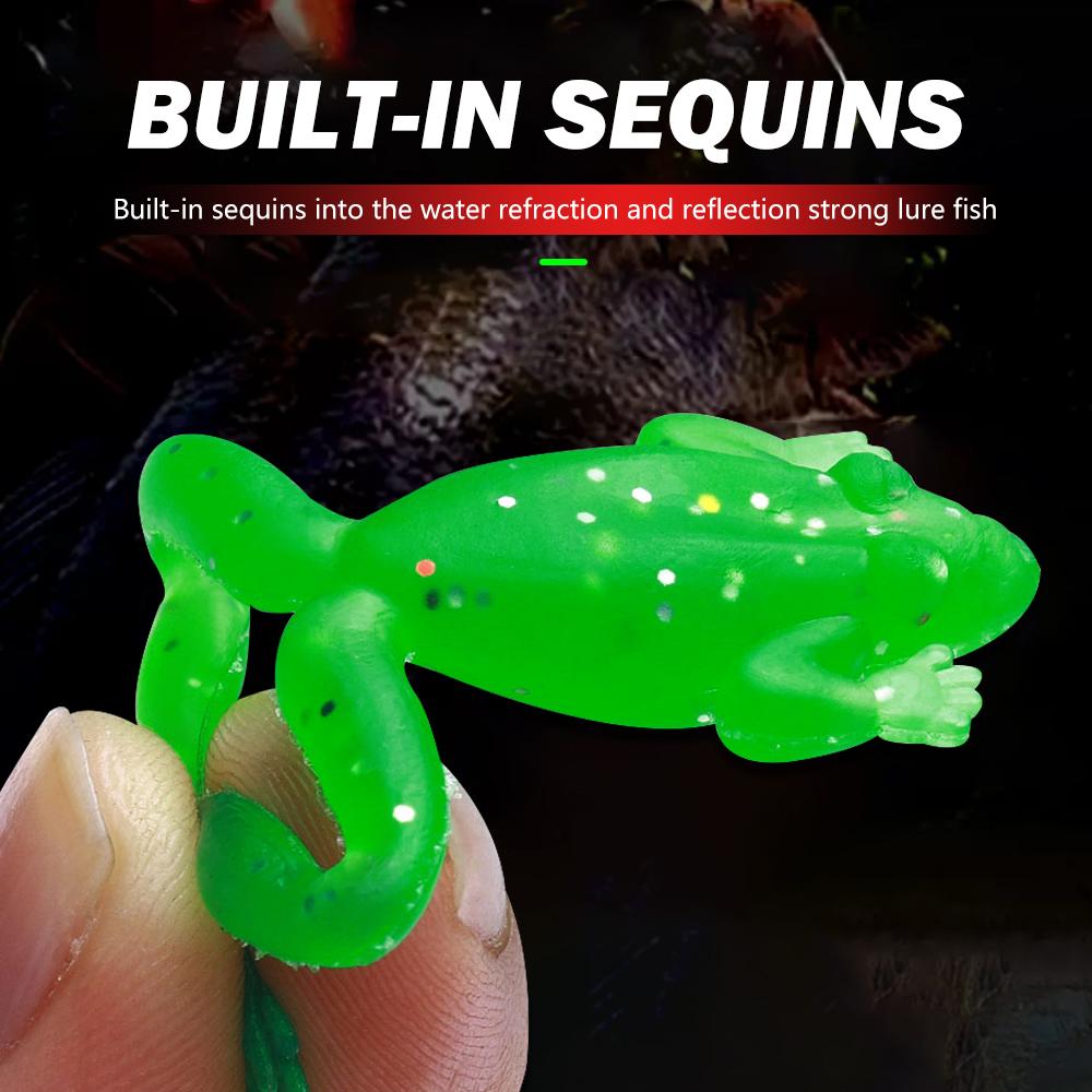 5 шт./пакет, воблер-лягушка, мягкие приманки, 3D глаза, искусственная силиконовая приманка-лягушка для сома, окуня, окуня, щуки, рыболовные снасти