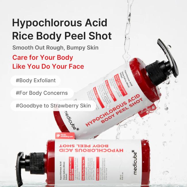 Medicube Hypochlorous Acid Rice Body Peel Shot 280ml (3 Options)