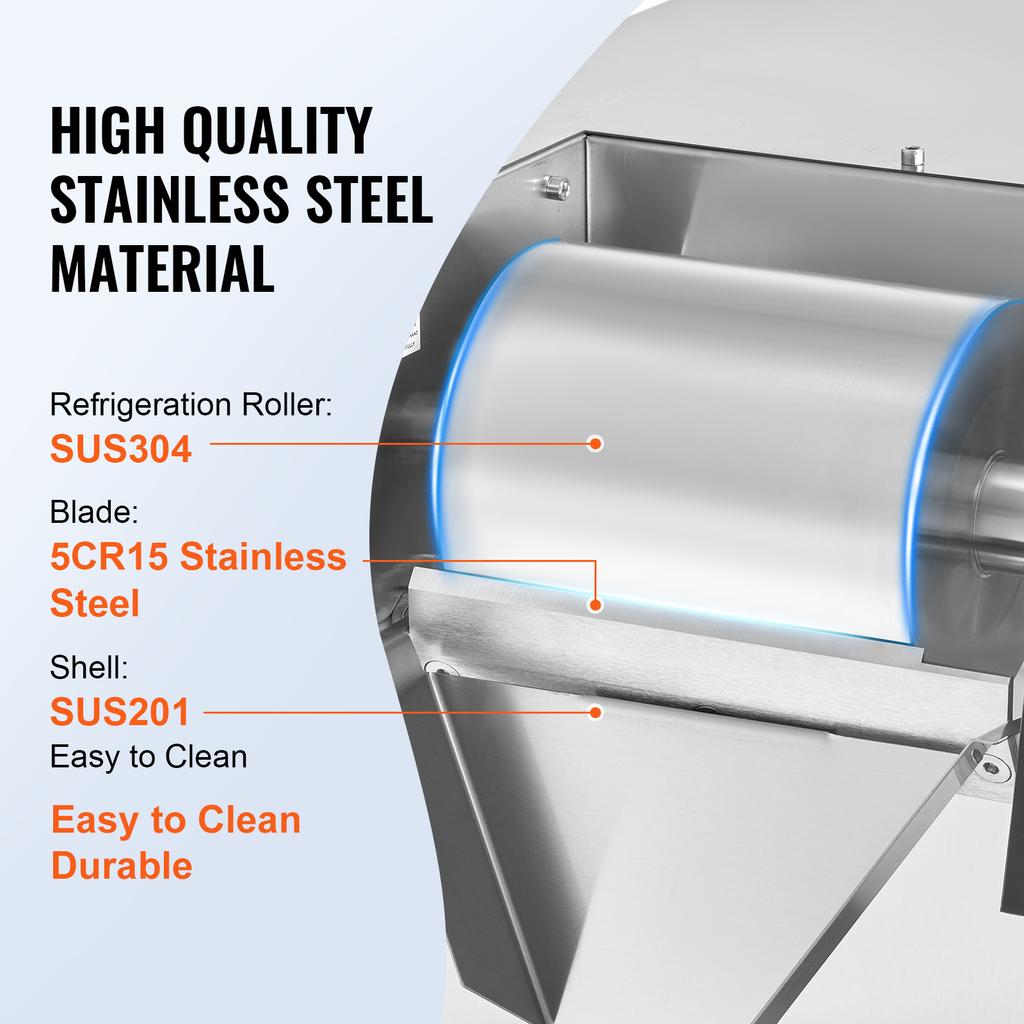 SucceBuy Commercial Snowflake Ice Machine 573LBS/24H Stainless Steel Ice Shaver Machine Electric Snow Cone Maker Air Cooling