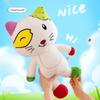 Плюшевая игрушка-кукла Кот с большими ушами и юбочкой-пачкой, набитая полипропиленовым хлопком, для подарка и коллекции