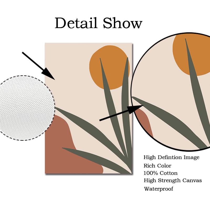 Абстрактное Настенное Искусство Бохо Плакат Декор Терракотовая Живопись Плакаты и Принты Линейные Художественные Фотографии для Гостиной Украшения Дома