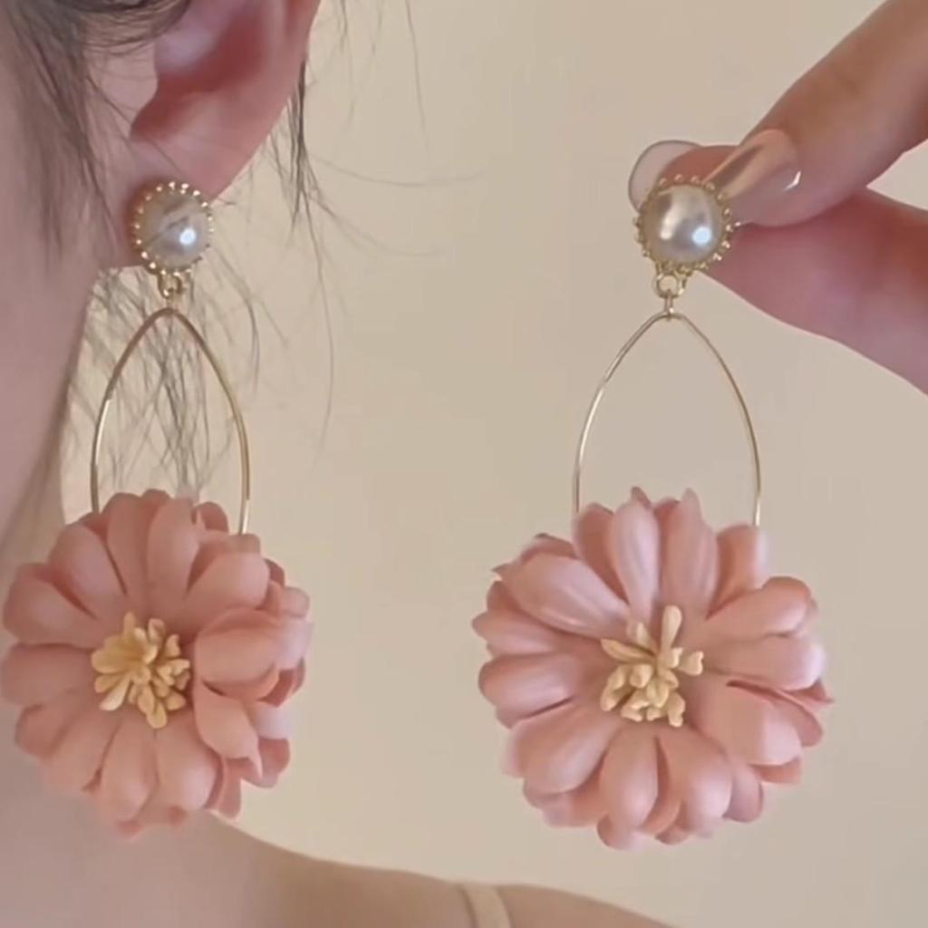 Летние милые серьги с цветами: Универсальные серьги-гвоздики высокого класса с иглой из серебра 925 пробы