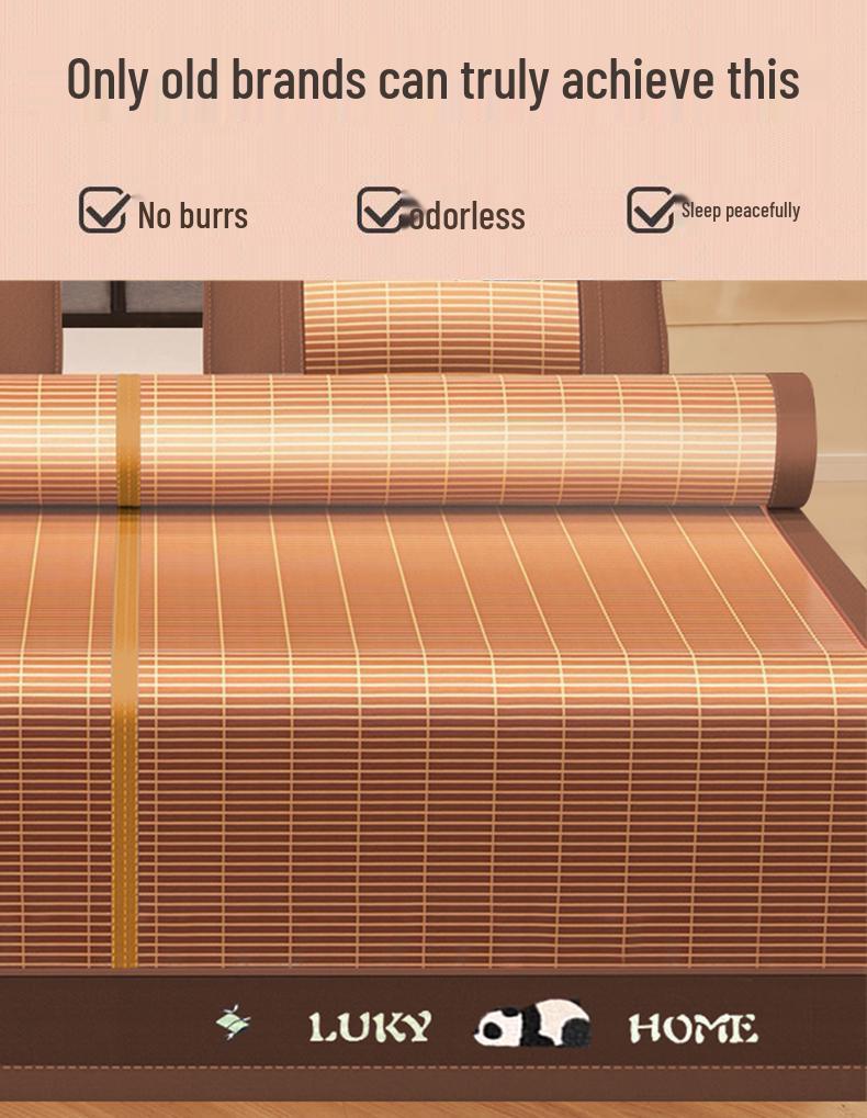 Free Shipping: New Double-Sided Bamboo Summer Mat - Foldable Single Mattress for Dorms
