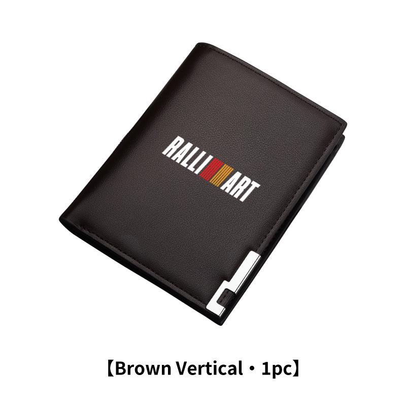 xkhr10 Men Leather Zipper Wallet Coin Pocket Vintage Big Capacity Male Short Money Purse For Mitsubishi Outlander Lancer Eclipse Mirage