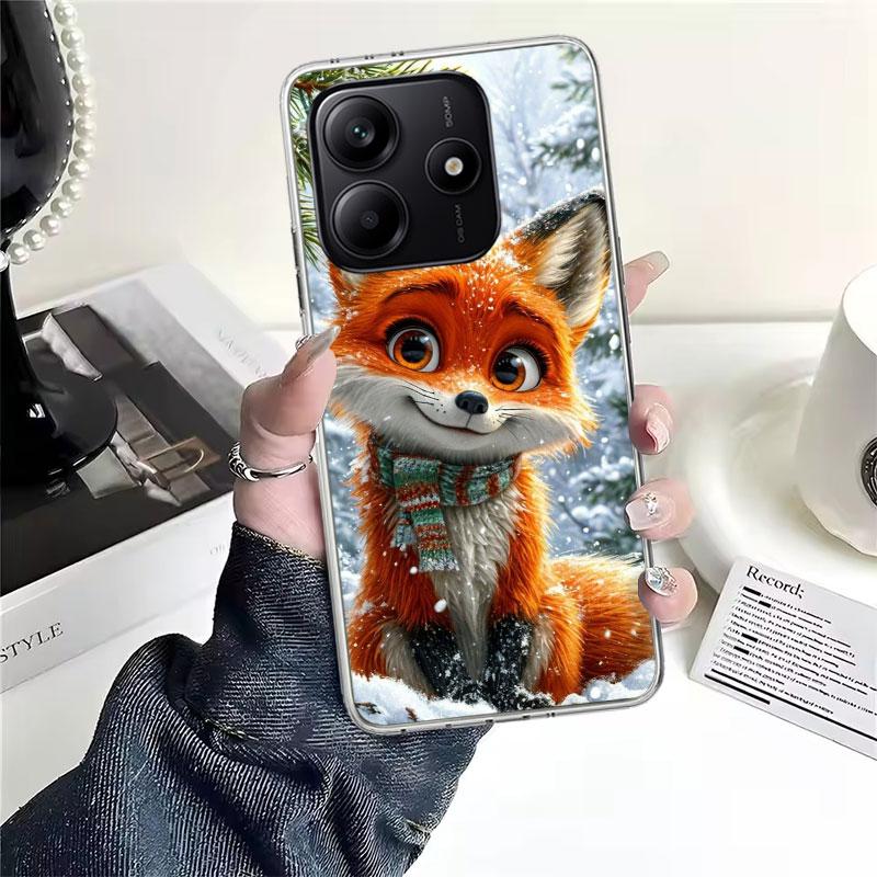 Мягкий чехол для телефона с животным лисой для Xiaomi Redmi Note 15 14 14S 13 12 Pro Plus 12S 11 11S 11E 10 10S 11T 5G Fundas Coque Redmi Note 1