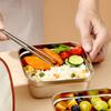 1pcs Stainless Steel Sandwich Box 20oz Reusable Lunch Container with Lid for Food Storage Snacks Fruits